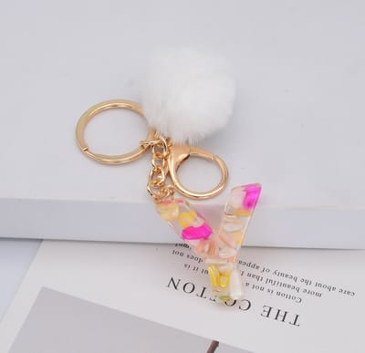 Letter Sleutelhanger A-Z – Luxe Initialen Sleutelhanger met Pompon & Kwastje – Tashanger voor Dames & Meisjes – Accessoire voor Sleutelbos, Handtas, Rugzak & Autosleutel – Persoonlijk Cadeau voor Vrouw, Moeder, Dochter & Vriendin