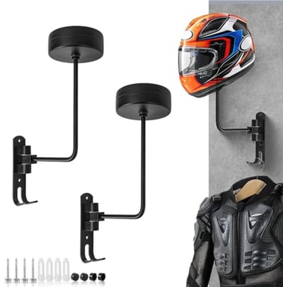 Premium Helmhouder voor Wandmontage - Aluminium Houder voor Helmen en Accessoires (Set van 2)