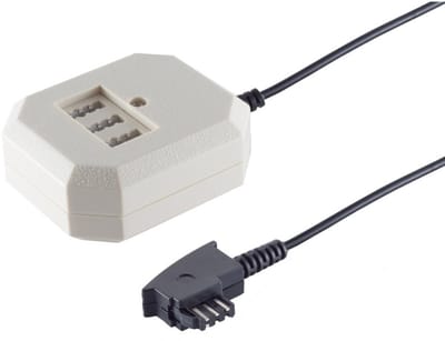 TAE-F (m) - 2x TAE-F + TAE-N + RJ11 (v) aansluitbox | 0,20 meter