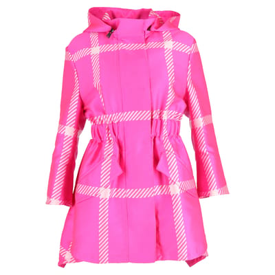 Fendi Pop Tartan Regenjas met Capuchon in Roze Polyester