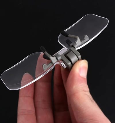 Loepbril Vergrotende Opzet-Bril - 200% Vergrotend - Klemmen op je Bril - Vergrootbril - Vergrootglas Bril 2x Vergrotend - Clip On Klem Leesbril Dames Heren