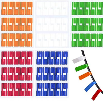 Zelfklevende Kabellabels 300 Stuks - UV-bestendig, Waterdicht en Scheurbestendig voor Organisatie en Identificatie van Kabels