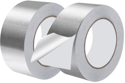 Aluminiumfolietape 50 mm x 50 m | Zelfklevend - Hittebestendig | Afdichtband voor isolatie - 2 rollen