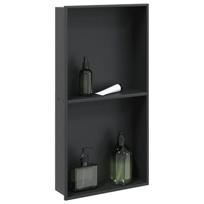 vidaXL - Douchenis - 32x62x9 - cm - roestvrijstaal - matzwart