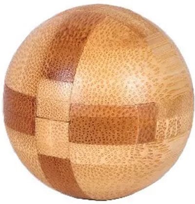 DW4Trading 3D Bamboo Breinpuzzel Bol - 5x5 cm