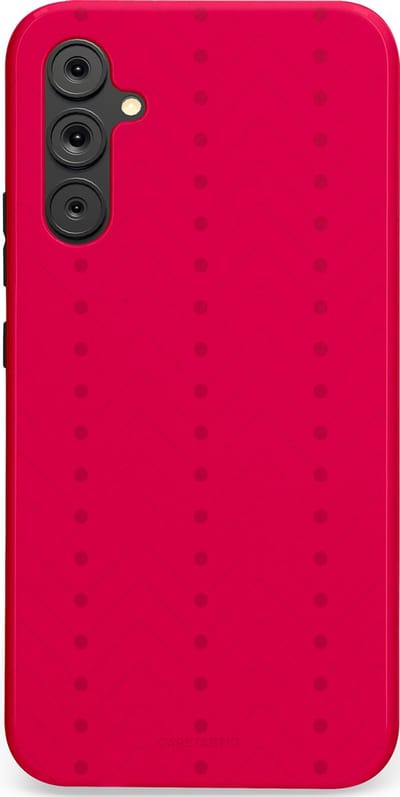 Casetastic Hoesje Geschikt voor Samsung A34 (5G) - Stijlvolle Beschermende Duo-layer Case - Ritmisch rood