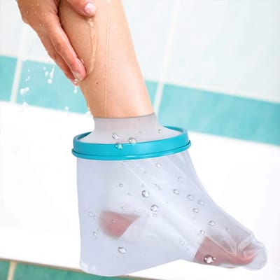 Voetbeschermer voor onder de douche, antislip verbandbeschermer, waterdicht, herbruikbare pleistervoetbeschermer, houdt de voeten (volwassen voeten) op hun plaats tijdens het douchen.