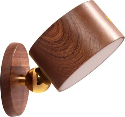 carmdering - LED-leeslamp - Wandlamp - Muurlamp - Nachtlampje - Oplaadbaar, 1500 mAh, touch dimmer met geheugen - 360° draaibaar, 2-in-1 als zaklamp - 1s montage met universele tape, beschadigt muur niet - 4000K neutraal wit - Donkerbruin