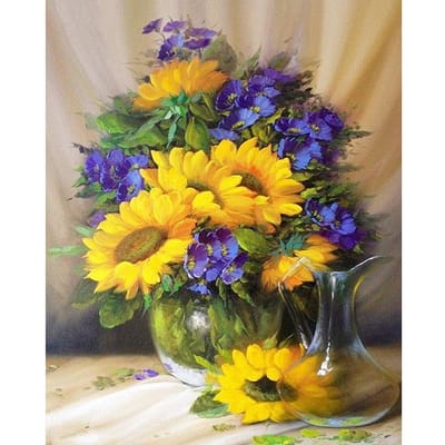 Peinture diamant thème tournesols, broderie 5D, point de croix, à faire soi-même, mosaïque, strass, décoration d'intérieur, cadeau d'amour 20X30CM yellow