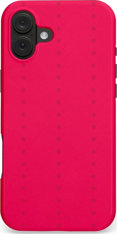 Casetastic hoesje geschikt voor Apple iPhone 16 Plus - MagSafe - Dubbellaagse bescherming - Ritmisch rood - Fashion Case - Rood