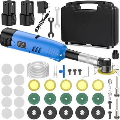 Velori 90° Elektrische Tegelvoegtool – 16,8V Lithium Accu Voegpolijstmachine – 350W Motor – 18.000 RPM – 7 Snelheden – Professionele Tegelreiniging & Polijstset
