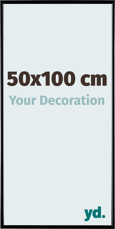 Your Decoration - Fotolijst 50x100 cm - Kunststof - Zwart Hoogglans - Evry