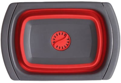 longziming -Fouilleerbare Emmer - Opvouwbare Waterbak - Silicone Wasbak - Geïntegreerde Afvoerplug - Uitschuifbare Handvatten - Duurzaam Silicone - Ruimtebesparend Ontwerp - Ideaal Voor Camping En Reizen - 1 Stuk