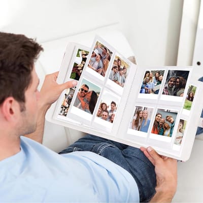 Klein fotoalbum met 256 vakken, roze mini-filmalbum voor foto's van 7,6 cm, stofdicht fotoboek voor herinneringen, bruiloften en verjaardagen, perfect voor documentatie en dagelijkse momenten