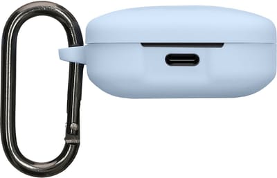 kwmobile cover voor oordopjes case - geschikt voor Xiaomi Redmi Buds 6 Active - Trendy beschermhoes draadloze oordopjes in lichtblauw
