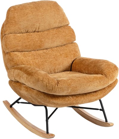 Fauteuil - Relaxzetel - Relaxstoel - Relaxfauteuil - Stoel - Met armleuning - Voor één Persoon - Geel