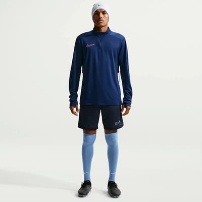 Nike Dri-FIT Academy 25 Drill Top Heren - Blauw/Zwart/Wit/Roze - Trainingsshirt met Korte Rits - Voetbalshirt