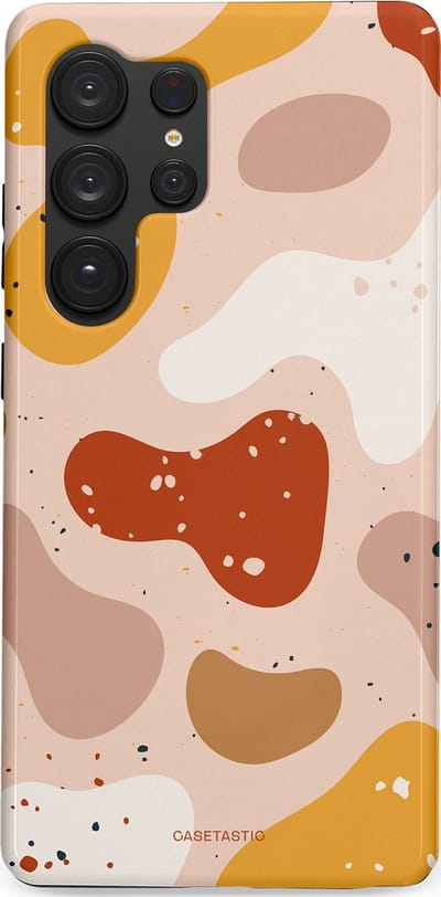 Casetastic Hoesje Geschikt voor Samsung S25 Ultra - Stijlvolle Beschermende Duo-layer Case - Terrazzoque