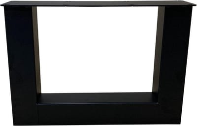 FLE - Stalen U tafelpoot zwart gepoedercoat 55 bij 8 cm en hoogte 40 cm (koker 8 x 8 cm) - 2 stuks