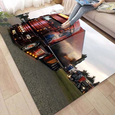 Daf Vrachtwagen Tapijt en Kleed Klassieke Auto logo Tapijt Vloermat Woonkamer Slaapkamer Decoreren Zacht Tapijt Kinderkamer Kleed Wasbare Kleden 40x60cm