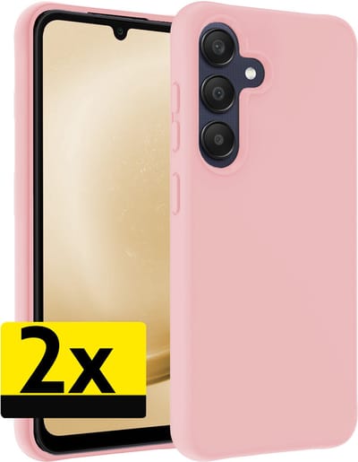 Hoesje - 2 Stuks - Geschikt voor Samsung Galaxy A26 - Sterk & Shockproof - Case Siliconen - Back Cover - Telefoon Hoes - Telefoonhoesjes - Lichtroze