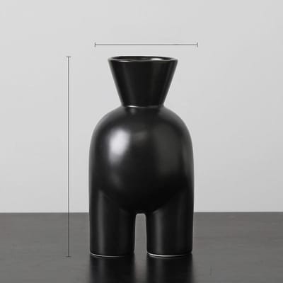 Ins Abstracte Kunst Imitatie Menselijk Lichaam Keramiek Ruimtebesparende Vaas Ornament Bloemschikking Gedroogde Bloemen Woonkamer Eetkamer Werkblad Thuisgebruik Black B