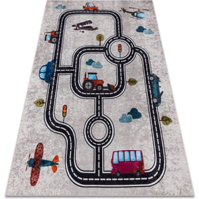 Kleden Rugsx JUNIOR 52242.801 tapijt wasbaar Stad dieren voor 200x290 cm