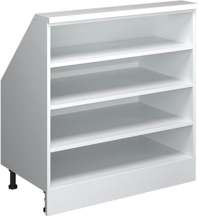 Vicco Rion Kast voor schuine wand – 80 x 81.6 cm met 4 compartimenten Wit