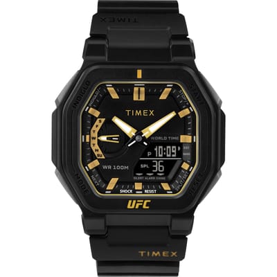 Timex UFC Colossus TW2V55300 Horloge - Kunststof - Zwart - Ø 45 mm