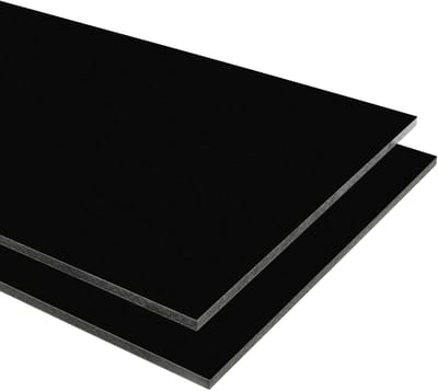 HPL Plaat - Gevelplaat Balkonplaat - Buitenbekleding - Weerbestendig Krasvast - 100 x 50 cm - Zwart