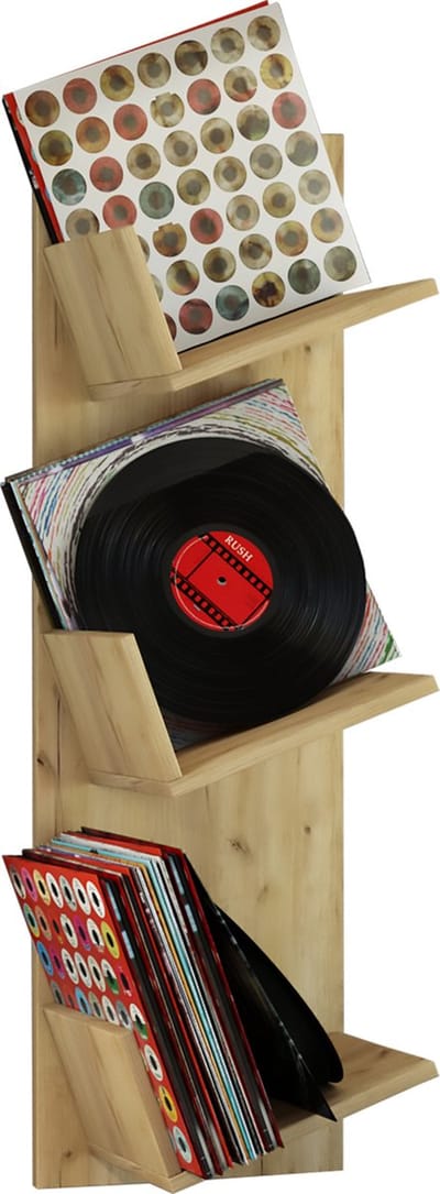 Houten boeken platen LP hangplank wandplank decoplank Sulda