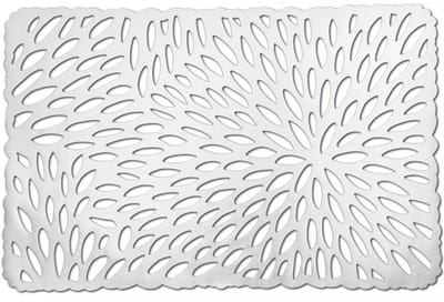 Zeller placemat - 2x stuks - glanzend zilver - rechthoekig - 29 x 44 cm - onderleggers