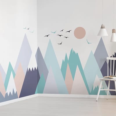 Kristinka Scandinavische Bergen Kinderstickers 120 x 180 cm