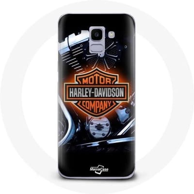 Coque - Harley Davidson - Samsung Galaxy J6 2018 - Noir - Rigide - Logo