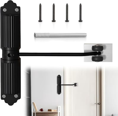 Automatische Deurdranger met Verstelbare Buffer en 4 Schroeven voor Slaapkamer, Badkamer en Kantoor