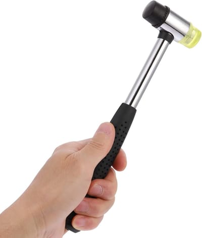 Dubbelzijdige zachte rubberen hamer met antislip handvat voor leerbewerking, DIY en installatiegereedschap