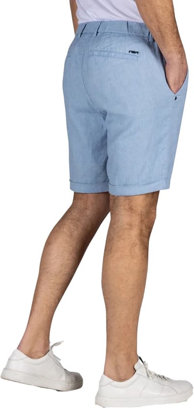 New Zealand korte broek Robson effen blauw normale fit
