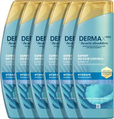 DermaXPro by Head & Shoulders Hydraterende Anti-roos Shampoo met Kokosolie - 6 x 250ml