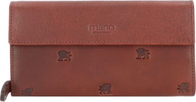mano Leren Portemonnee Don Leon Coin Wallet with Flap Mid - Brown Bruine