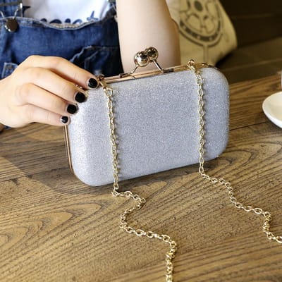 Gepersonaliseerde en Modieuze Crossbody Tas, Mini Clip Diner Tas, Kettingtas, Dames Schoudertas, Handgedragen