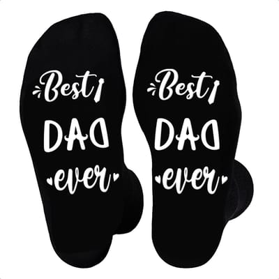 JAXY - Grappige Antislip Sokken Met Tekst - Funny Socks Dames en Heren - Origineel Cadeau voor Volwassene - Best Dad Ever