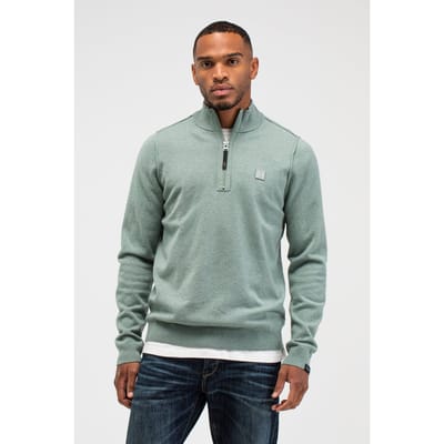 Butcher of Blue Clifton Halfzip Ice Green Size: S | Sweaters Outlet | Heren | Groen