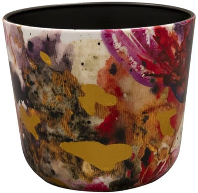 TS Collection - Vaas consich Designed by Lammie - Sweet magnolia - 8x7 - Metaal & Epoxy - Exclusieve woonitems voor binnen - Handgemaakt - Unieke print - Designed by Lammie