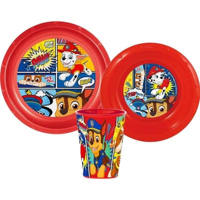 PAW PATROL Eetset Bord Kom Beker BPA-vrij