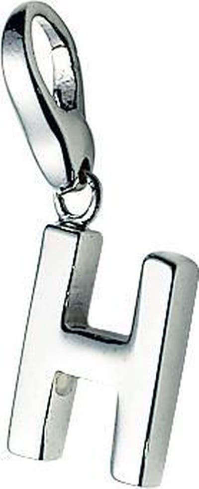 Charm | bedel | letter | H | zilver