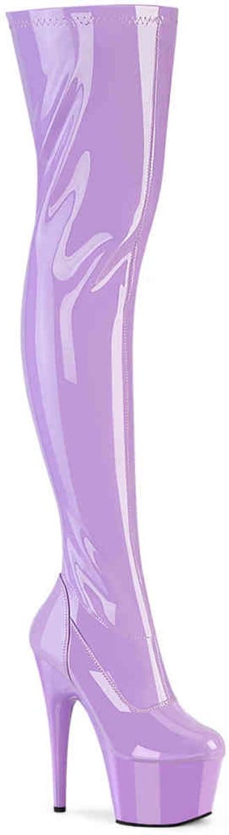 Pleaser - ADORE-3000 Plateau overknee Laarzen - US 6 - 36 Shoes - Paars