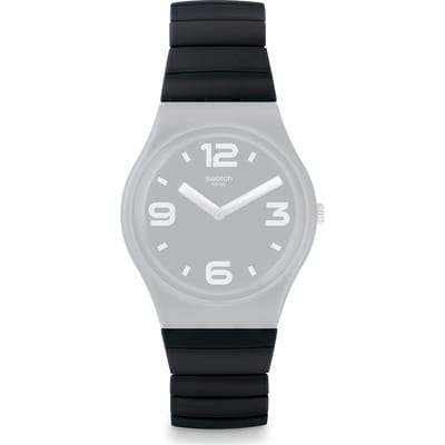 Swatch Plastic - Originals Medium (34mm) /Access/Solar/Musicall/Stop - G/SK/SL/SR/SS/SO28 AGB299A GB299A Blackhot Horlogeband