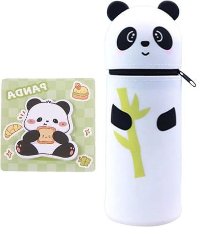 Creatieve Panda Pennenzak met Sticky Notitieboek - Ideaal voor Studenten en Schoolbenodigdheden