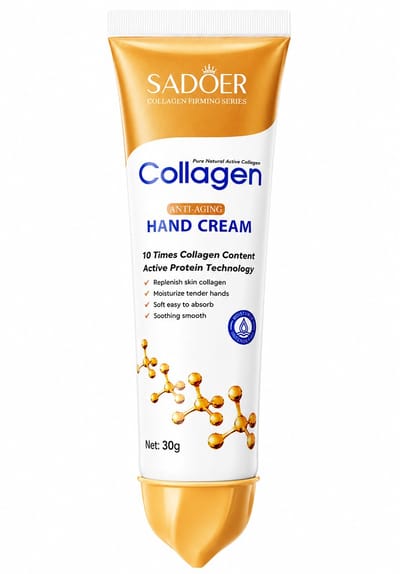 SADOER | Handverzorging - Hand Cream | Pure Active | Collageen Handcrème | Anti ouderdom | Creme tegen Rimpels | Hydraterende & Laat Stralen | voedende en beschermende handcrèms - handcrème droge en beschadigde handen | Crème voor Ruwe Handen |NO: #1