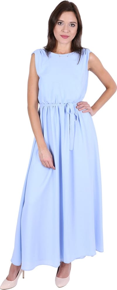 John Zack Blauwe maxi jurk